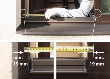 3. Measure window opening width (W)